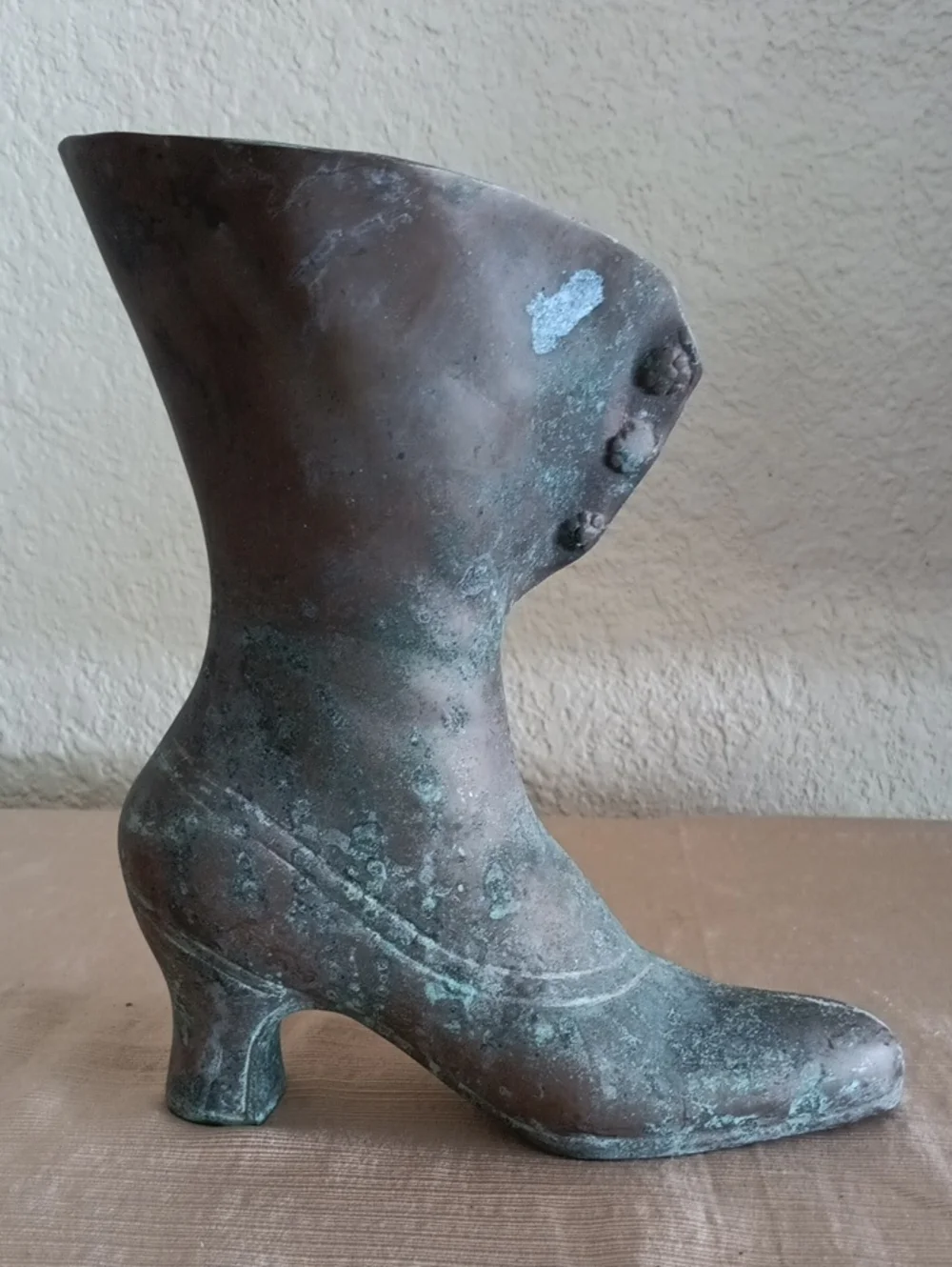 Vintage Brass Victorian Boot Planter/vase - Picture 3 of 6